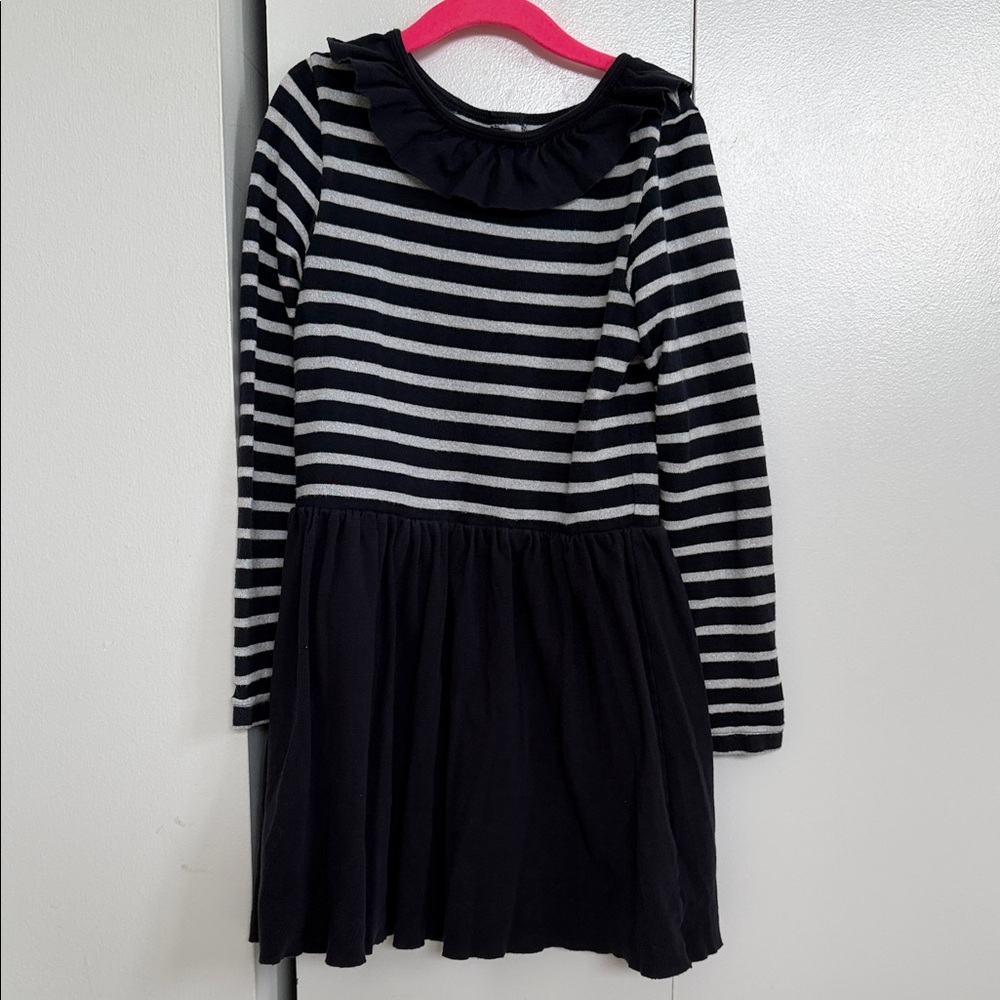 Petit Bateau Navy and White Striped Dress